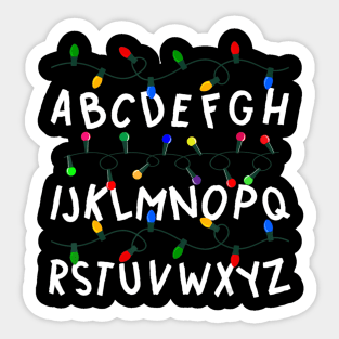 Alphabet ABCs Learning Stranger Lights Boys Girls Xmas Gift Sticker